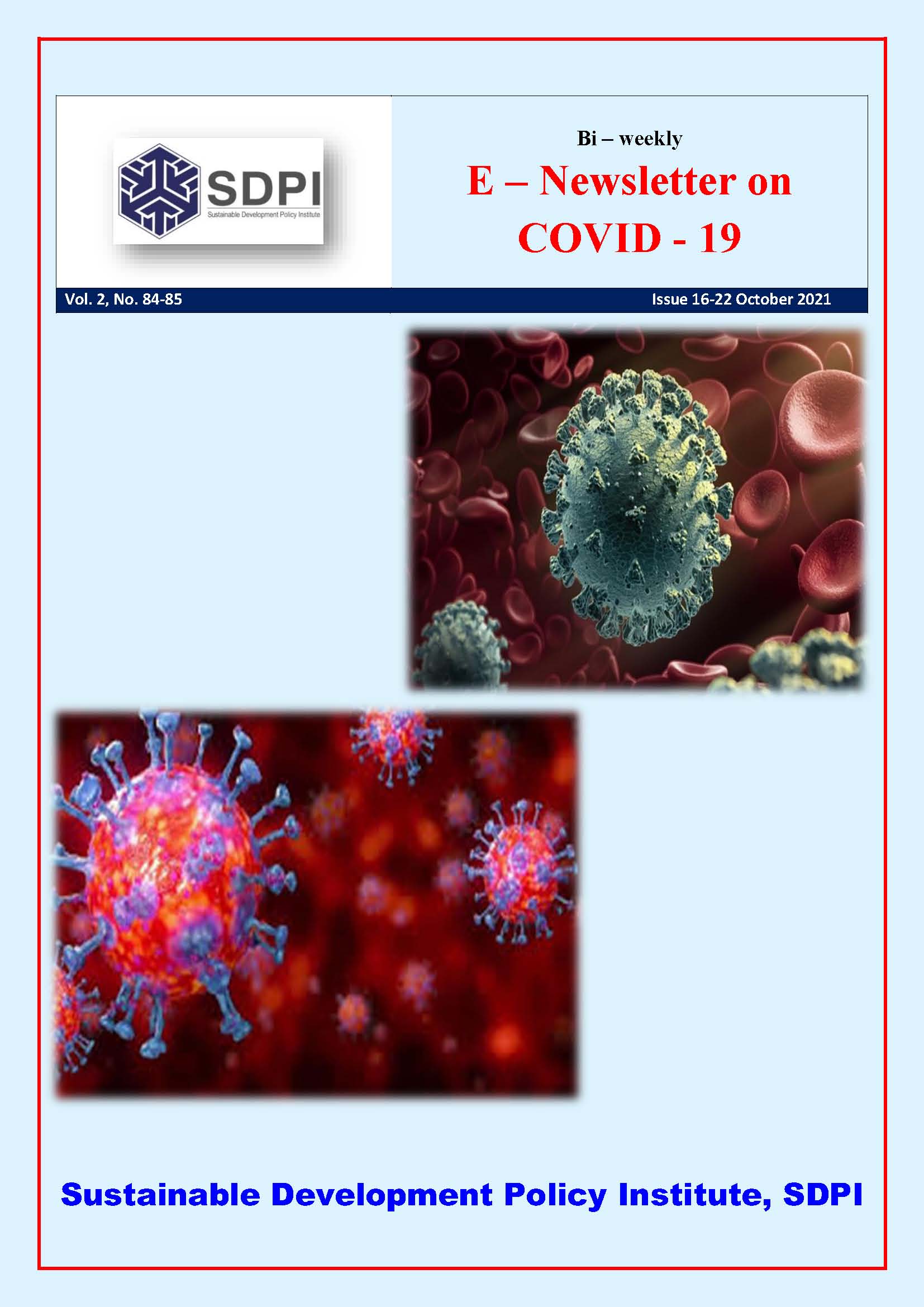 E-Newsletter on COVID-19 Vol. 2, No. 84-85,16-22 October 2021