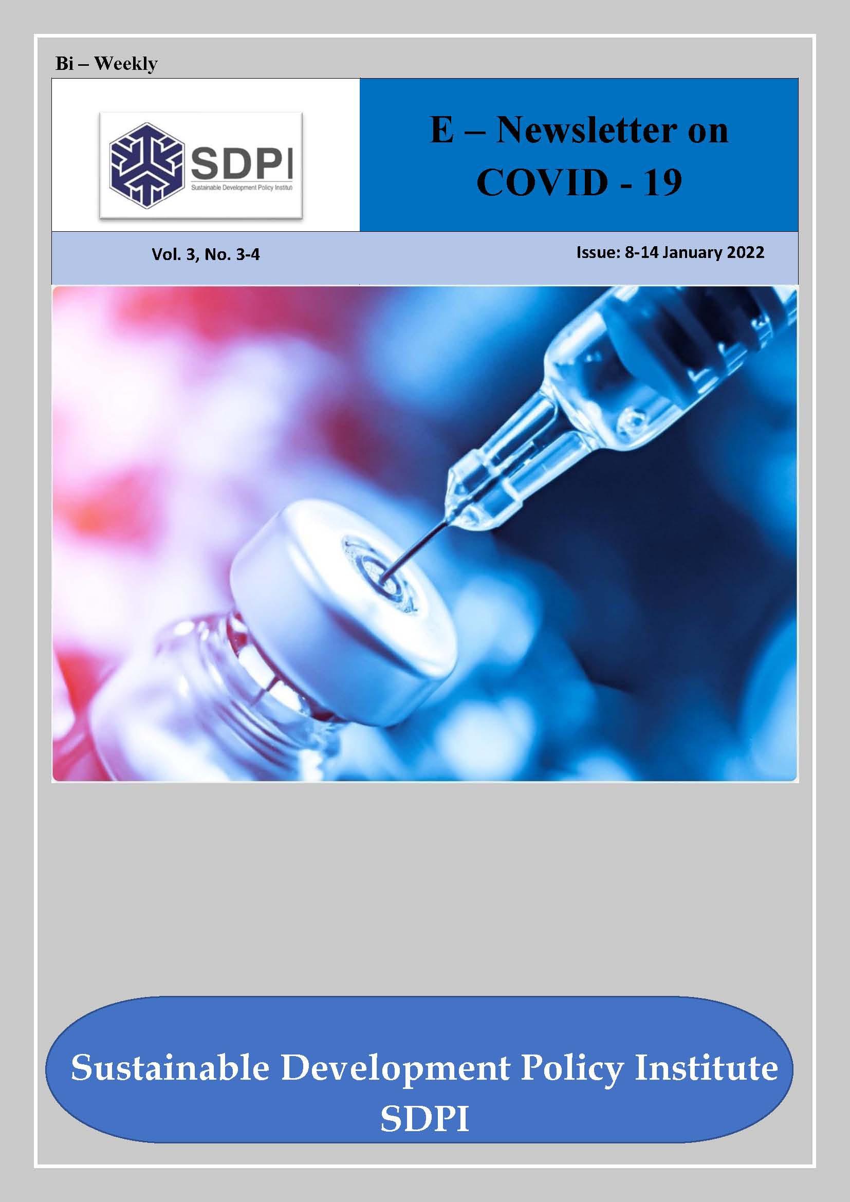 E-Newsletter on COVID-19 Vol. 3, No. 3-4, Issue 8-14 January 2022