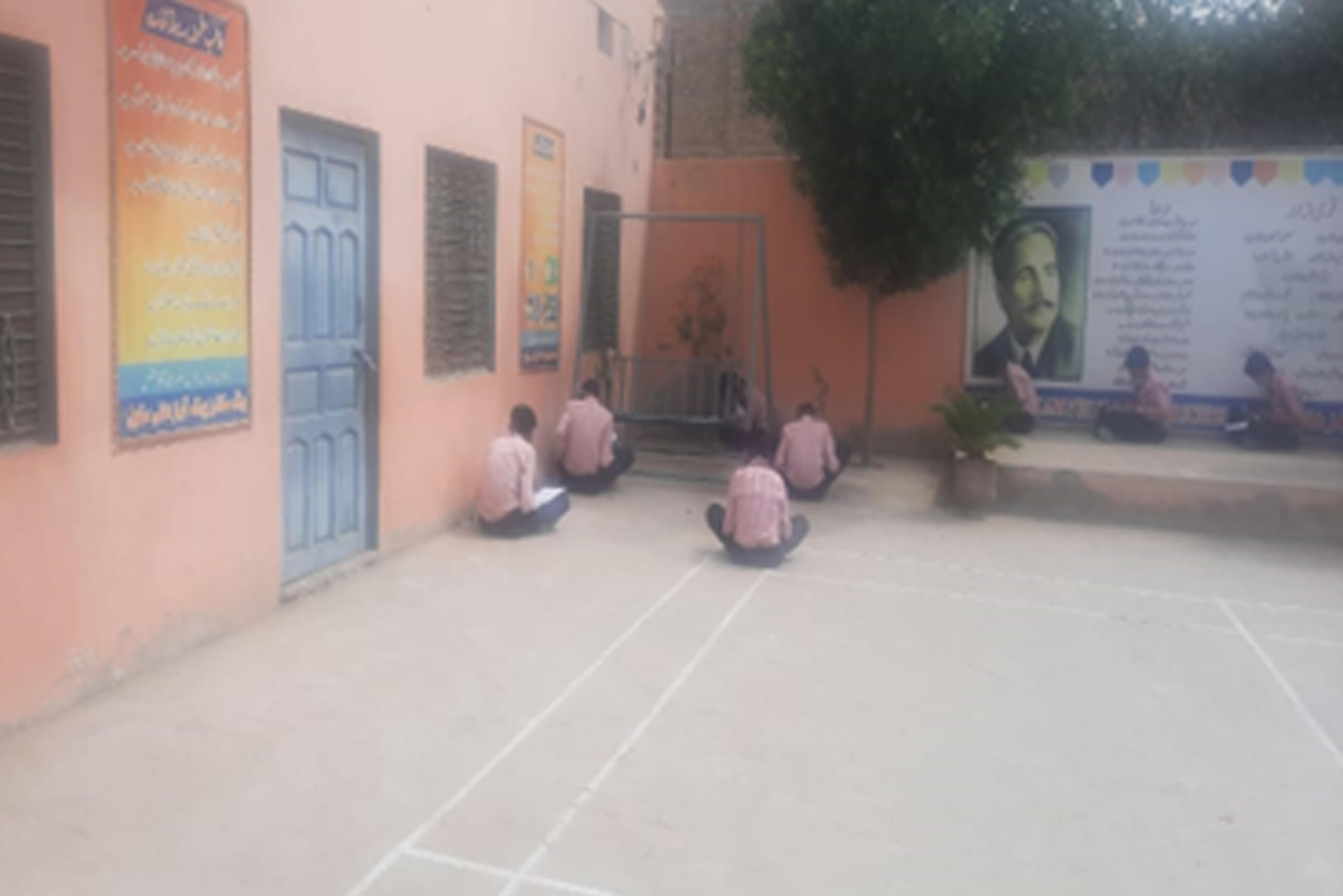 Boys during End line in at selected school in Bahawalnagar